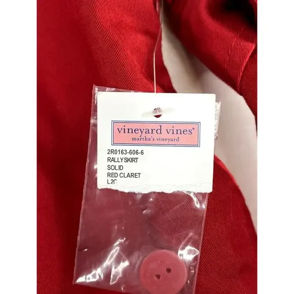 NWT Vineyard Vines Rally Skirt in red, size 6 - Picture 4 of 9